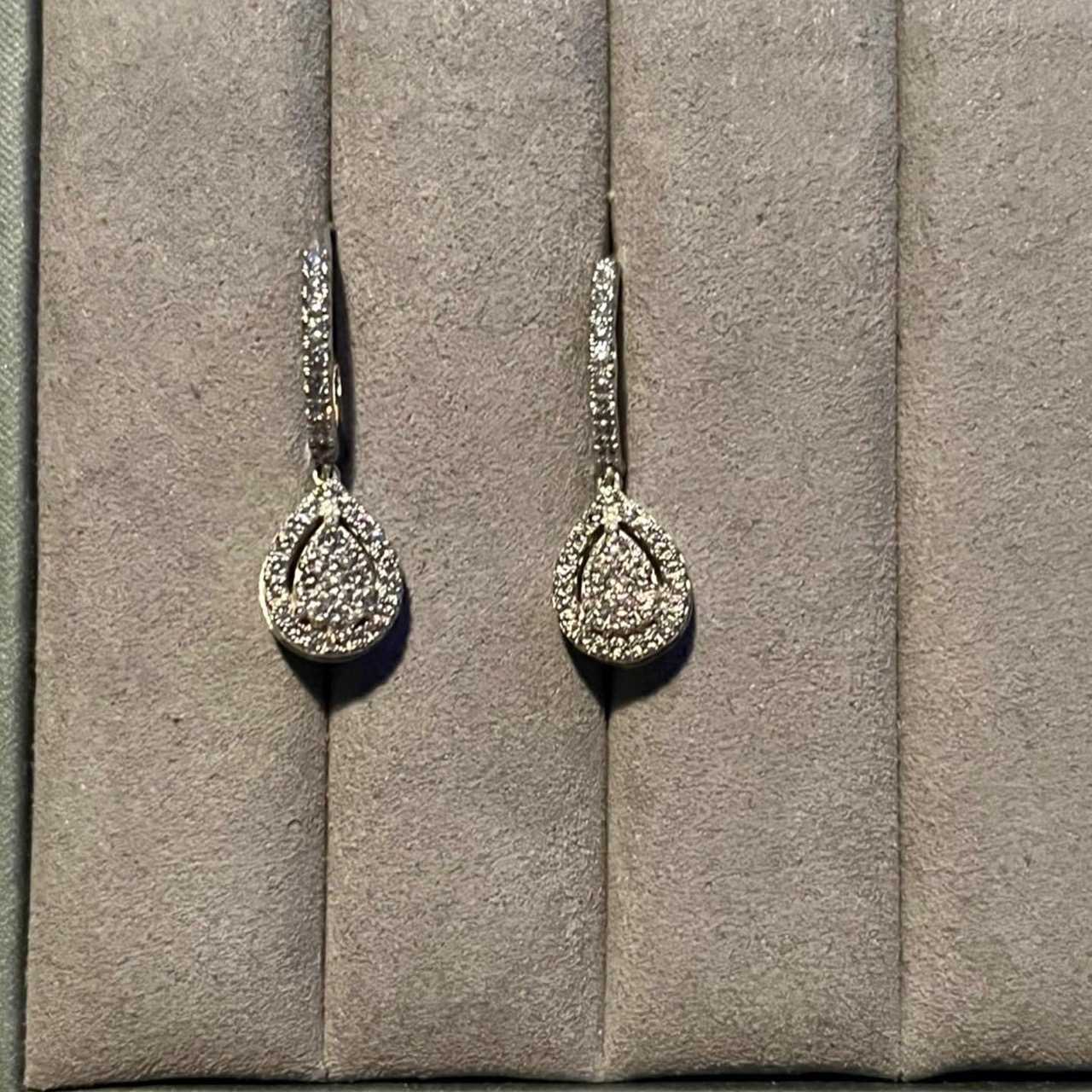 luxury drop pear earrings