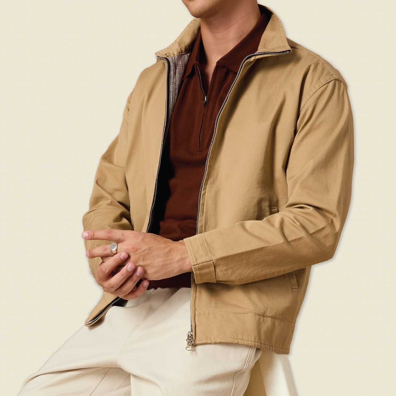 HARRINGTON JACKET - KHAKI