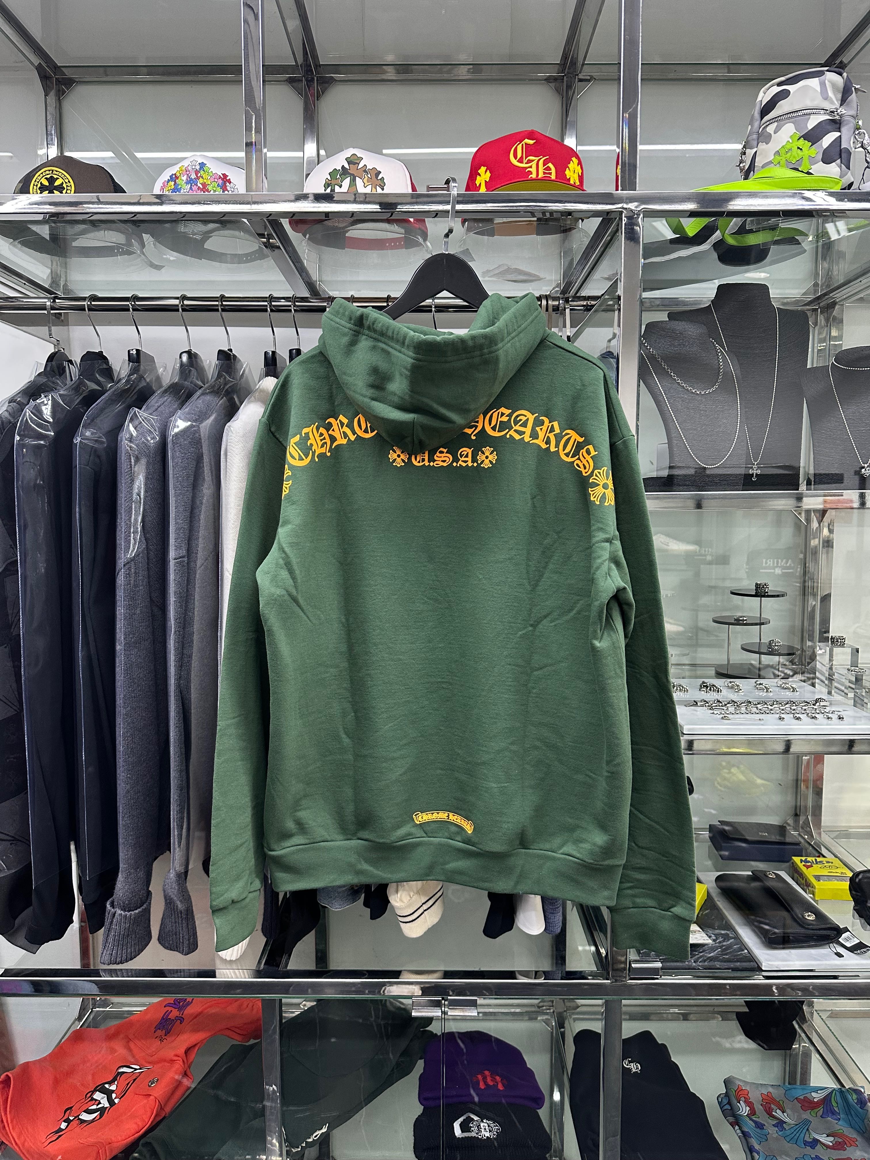 Chrome Hearts U.S.A Green Hoodies