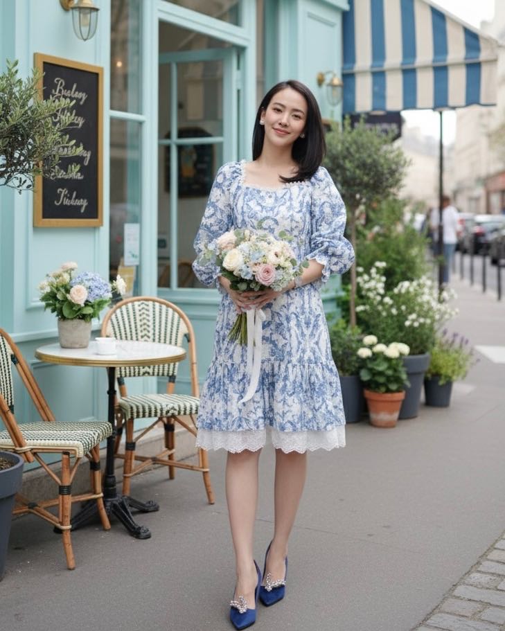 #bjDGLaceDress230736 (1590THB) -blue-