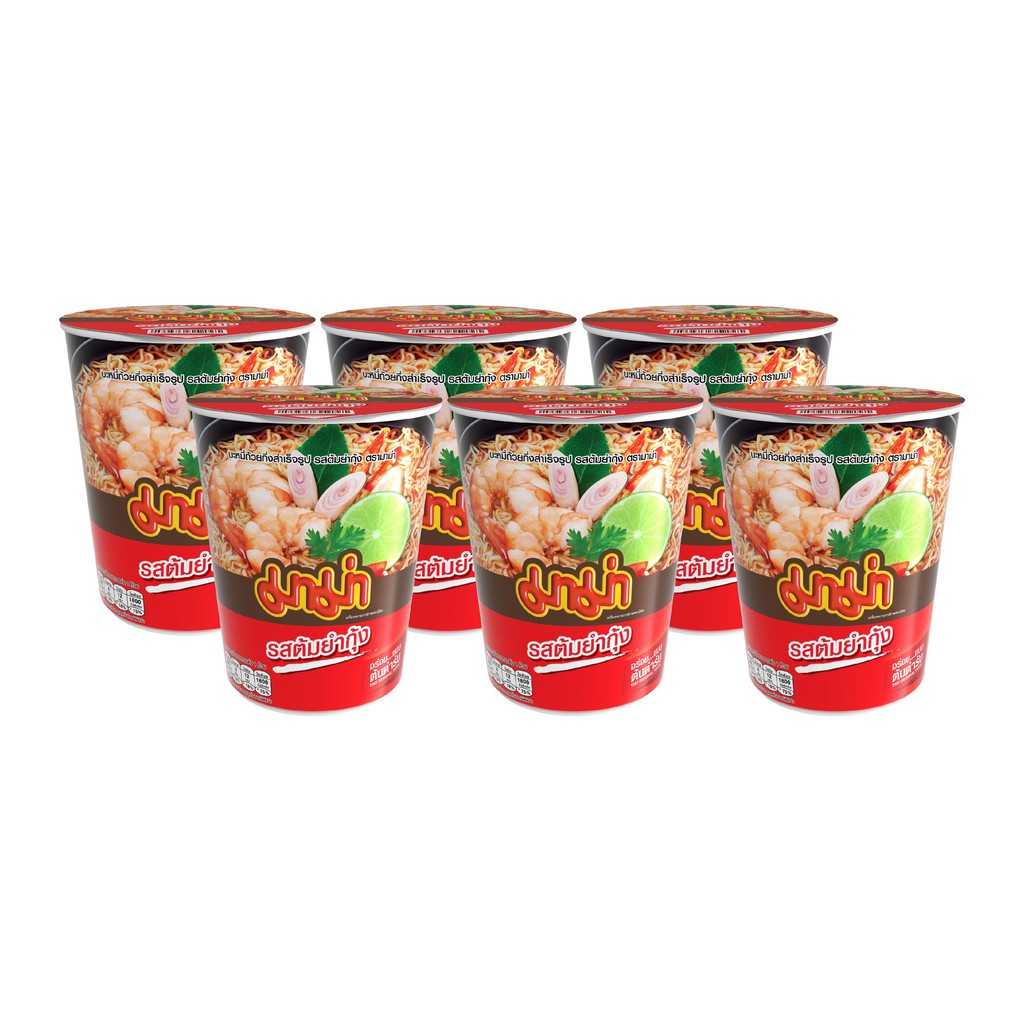 มาม่าคัพบะหมี่ต้มยำกุ้ง 60กรัม แพ็ค6