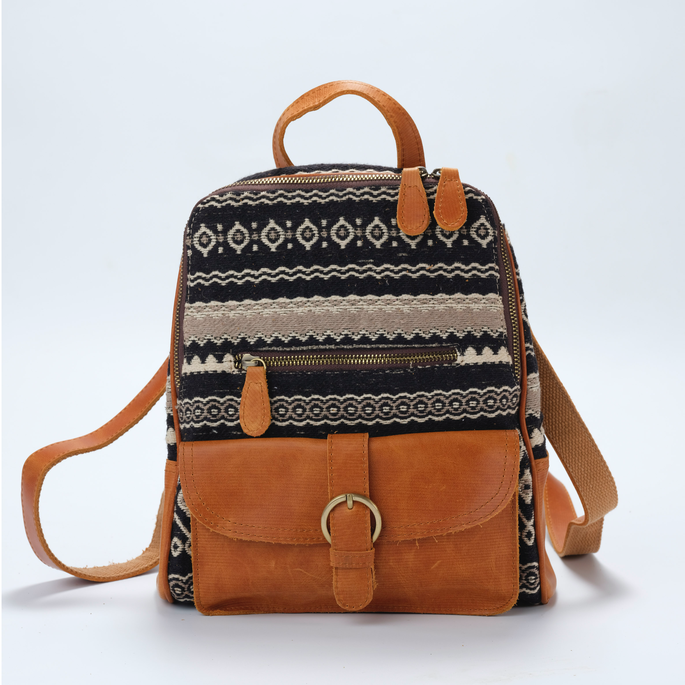 Boho Leather Backpack