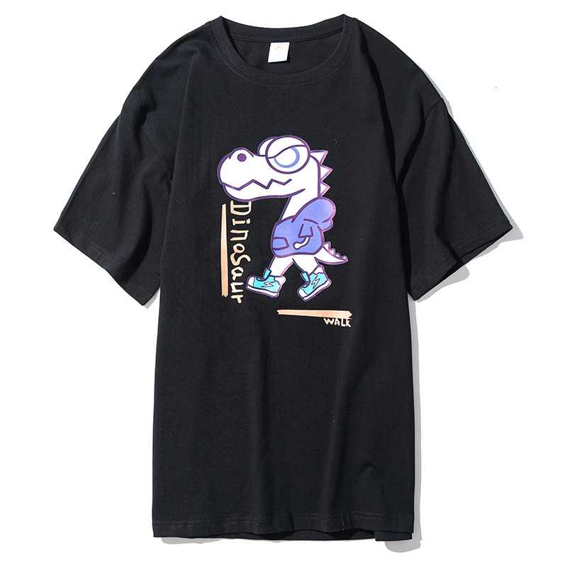 🌱G019 🐱‍🐉เสื้อยืด ผ้านิ่ม🦕🚶🏻‍♂️🚶🏻‍♀️ DinoSaur Walk🐱‍👤