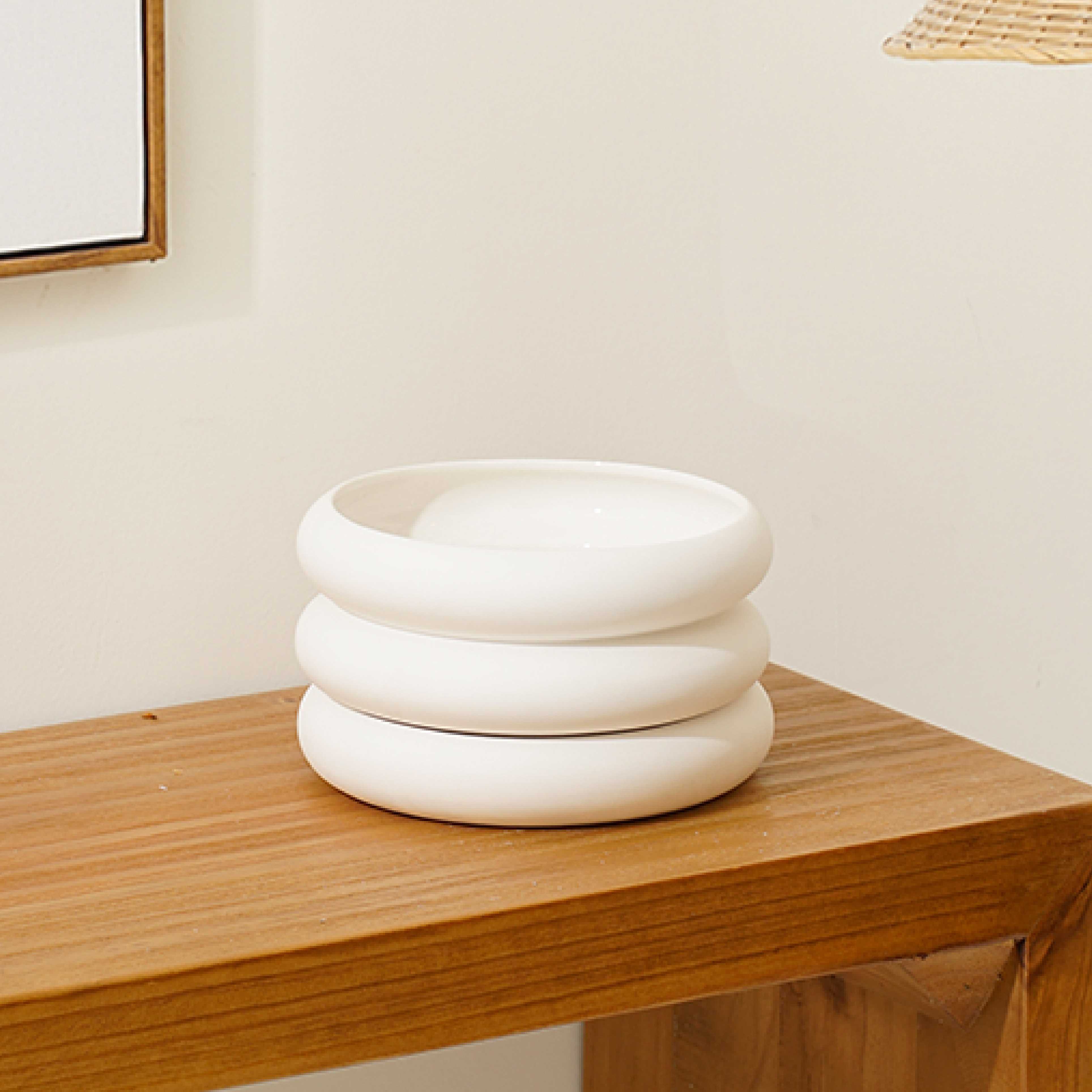 Ceramic rippled vase
