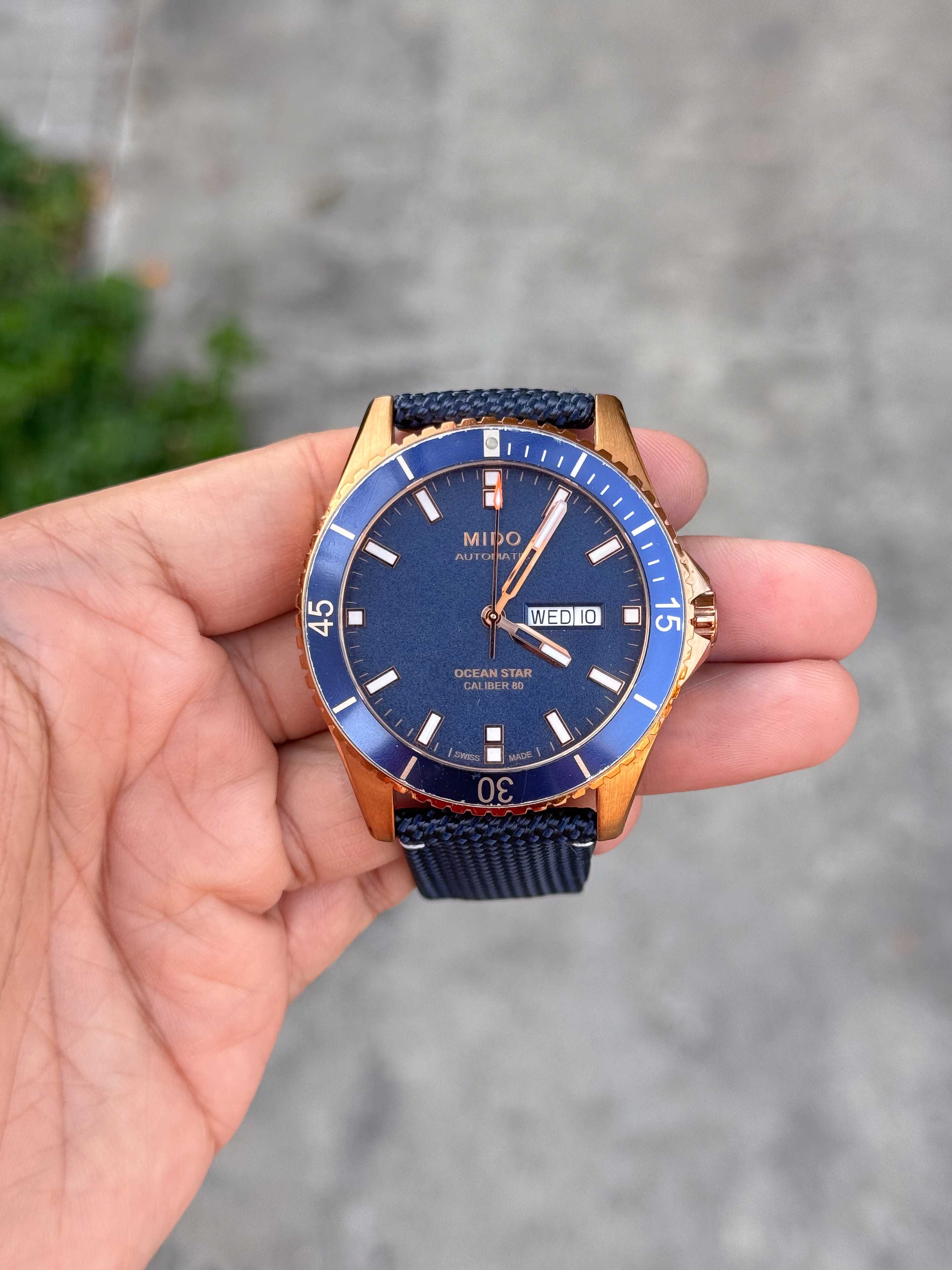 Mido Ocean Star Automatic Carliber 80 Day-Date King Size Rose Gold