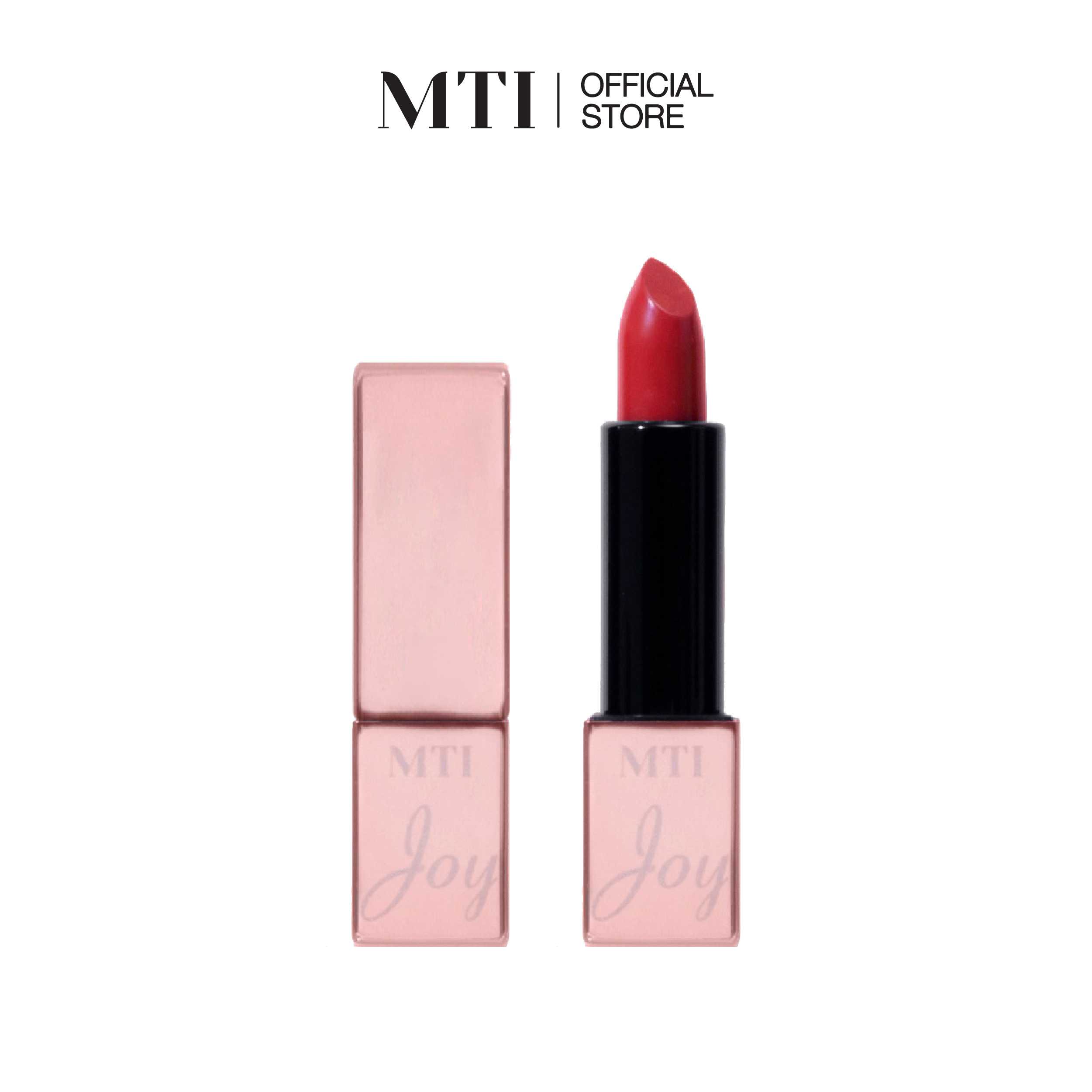 MTI n' Joy ULTRA FIX LIPSTICK จอย อัลตร้า ฟิค ลิปสติกเนื้อครีม ให้ปากฉ่ำวาว  12 เฉดสี ขนาด 4 กรัม