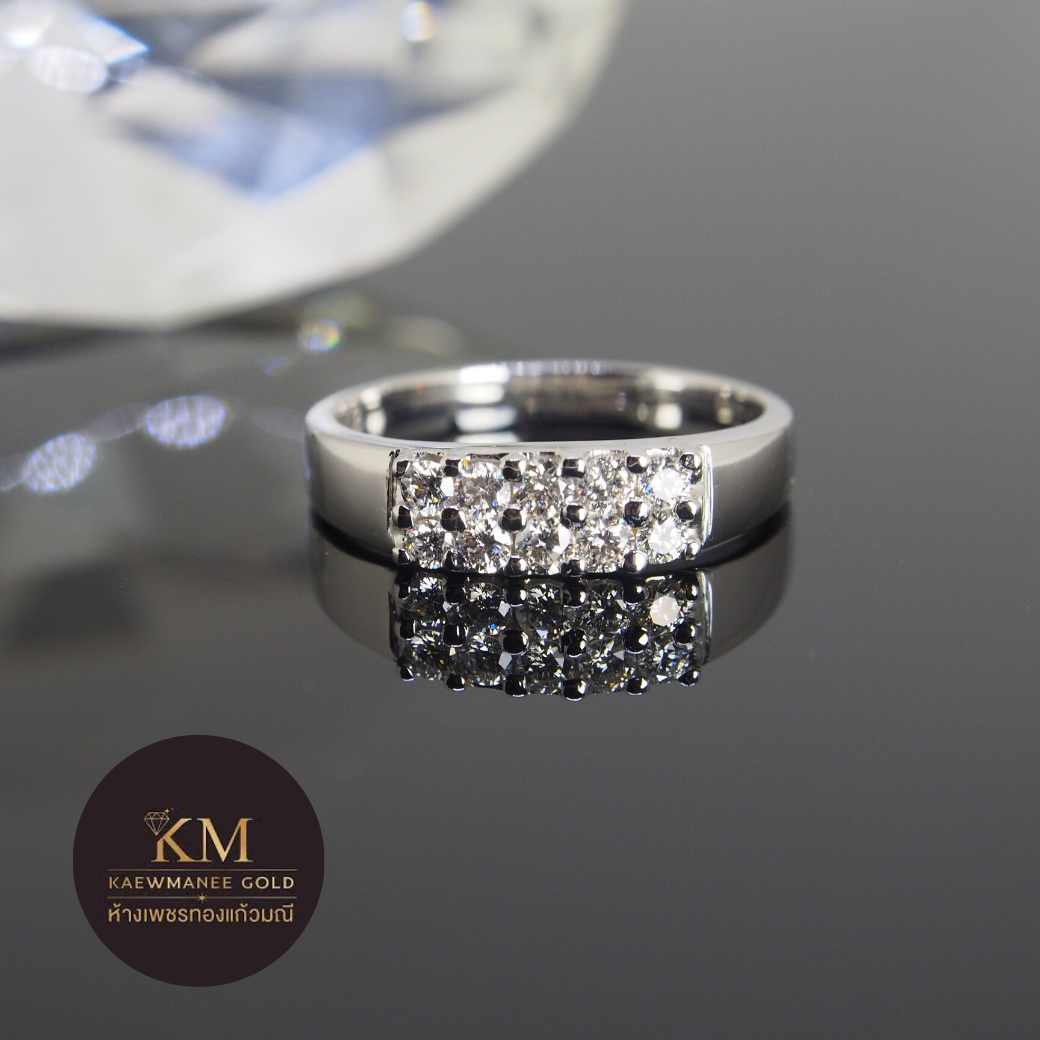 แหวนเพชร Square Blooming Collection (White Gold)