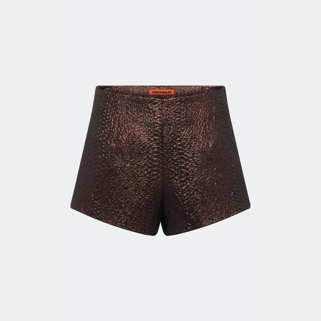 SIMONMILLER fleur metallic shorts - bronze