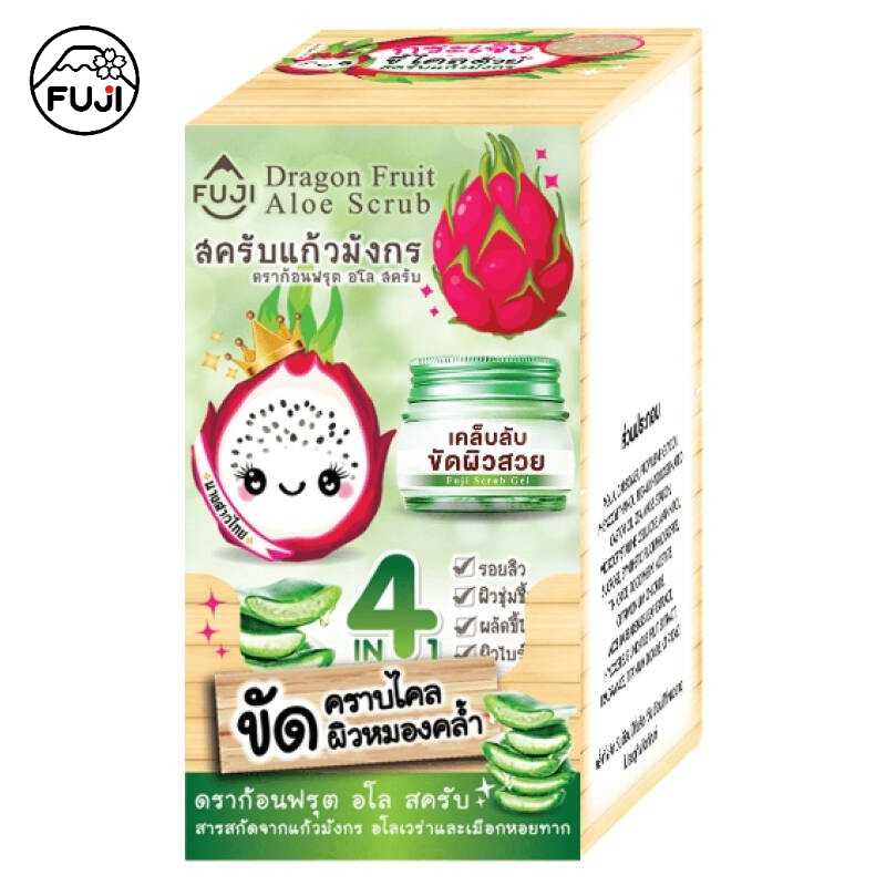 ฟูจิ ดราก้อน ฟรุต อโล สครับ 35 ก. [กล่อง 6 ซอง] FUJI DRAGON FRUIT ALOE SCRUB 35 G.