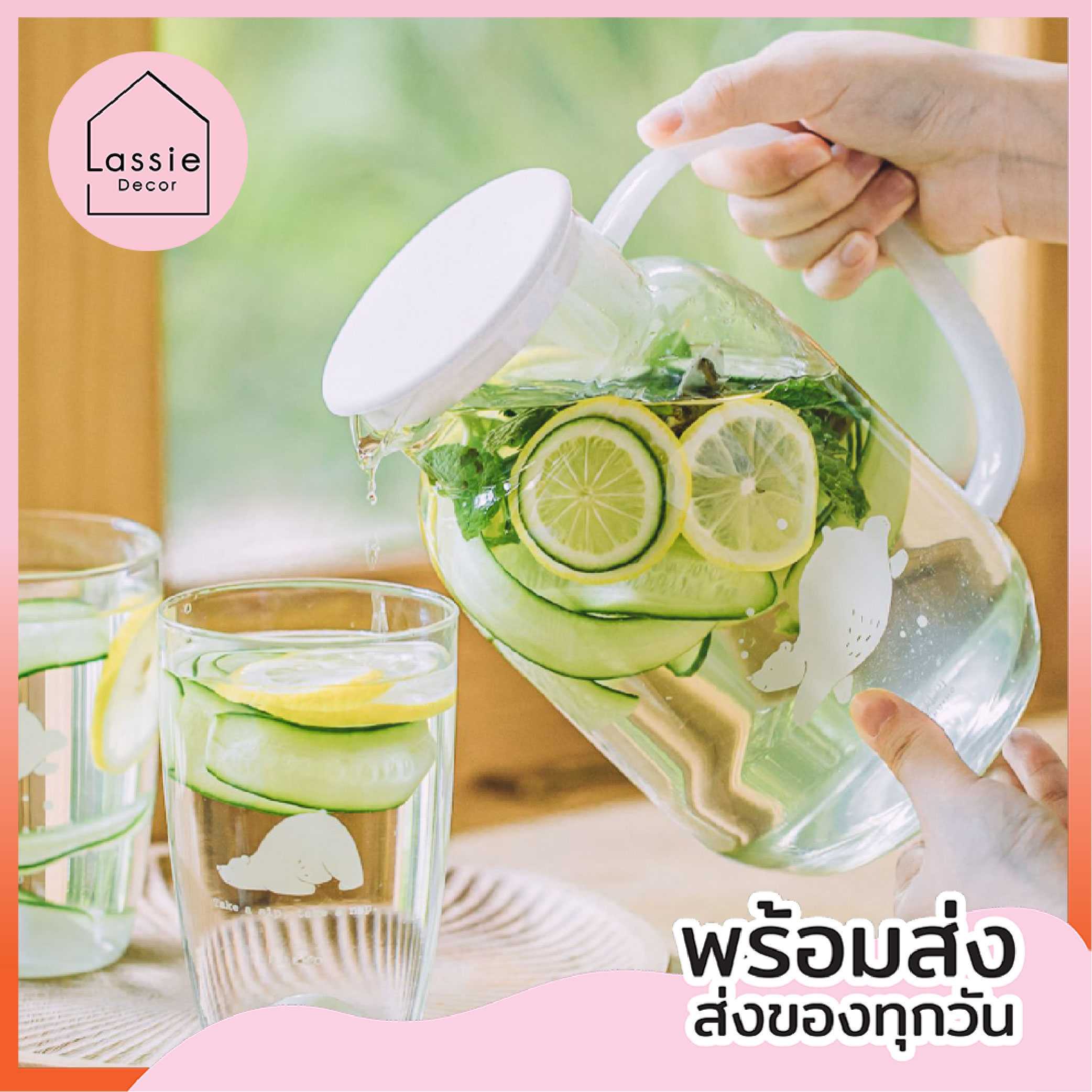 New!!【พร้อมส่ง】เหยือกแก้วน้องหมีขาว งานน่ารักๆ ฟิวคาเฟ่ LassieDecor🐻‍❄️🪄