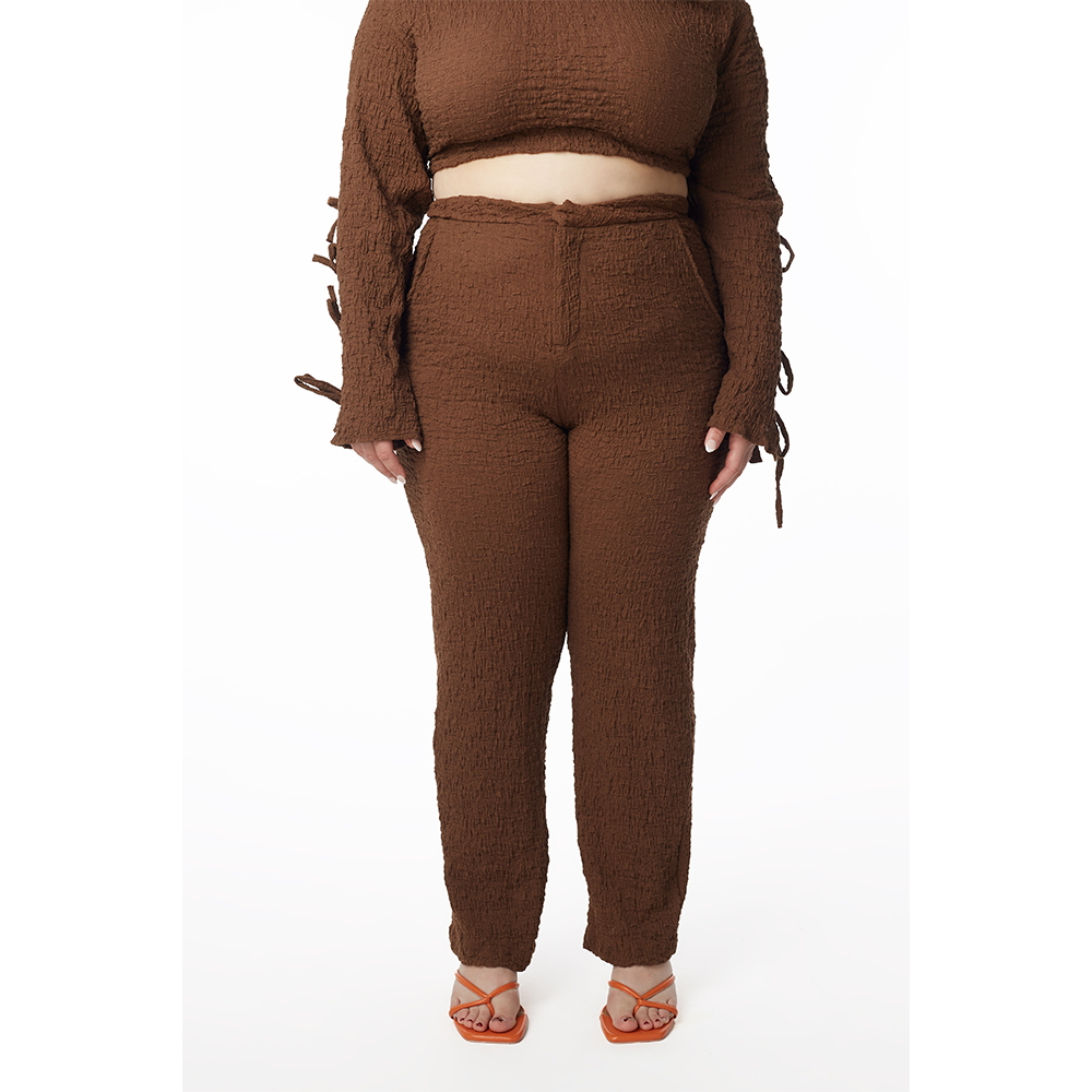(50% OFF DEFECT) Honeycomb Pants in Mocha brown