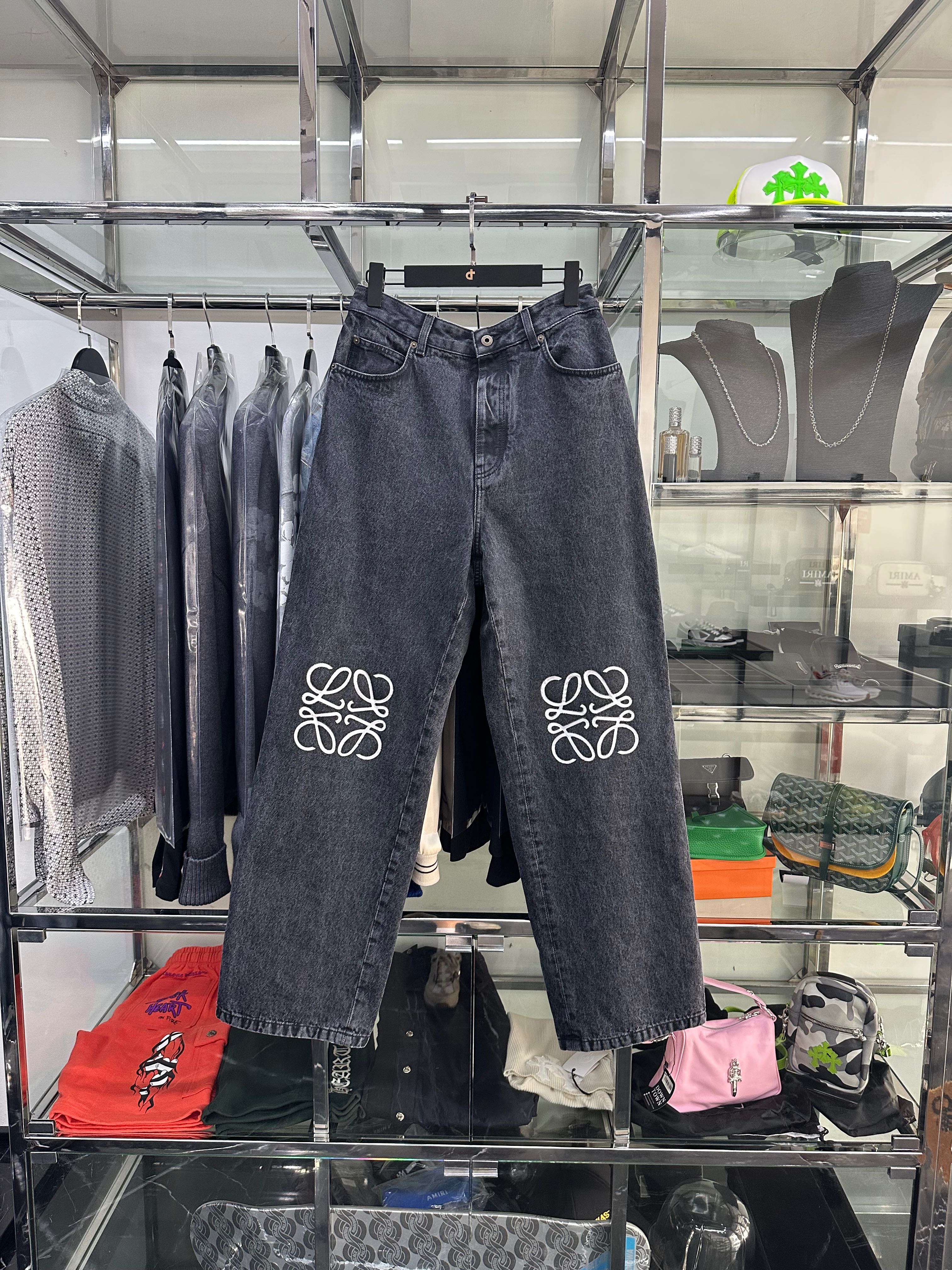 Loewe Anagram Baggy Jeans ( Black )