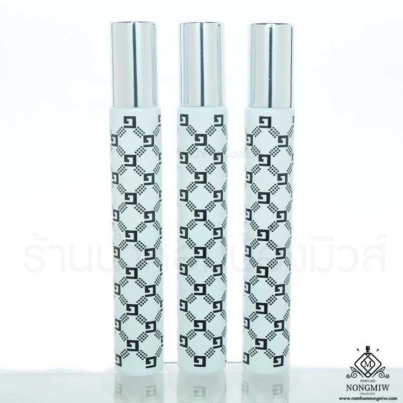 ขวดลูซี่ 10 ml พิมลายขาว
