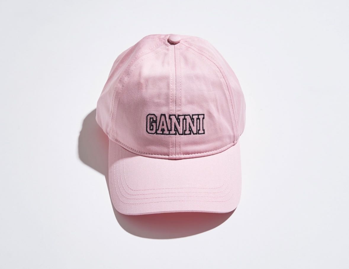 พร้อมส่ง Ganni หมวกสีชมพูอ่อน