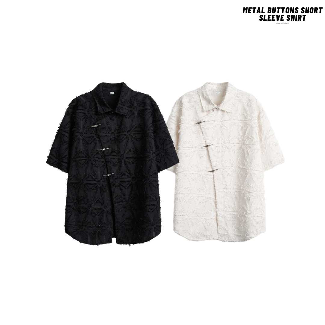 Jeera168 | Metal buttons Short Sleeve Shirt (พรีออเดอร์)