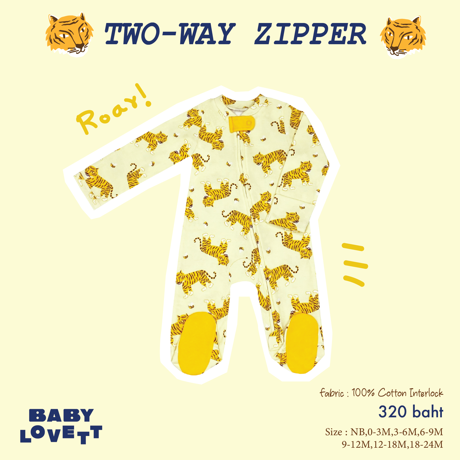 30 Animal - Two-Way Zipper ชุดนอนคลุมเท้า