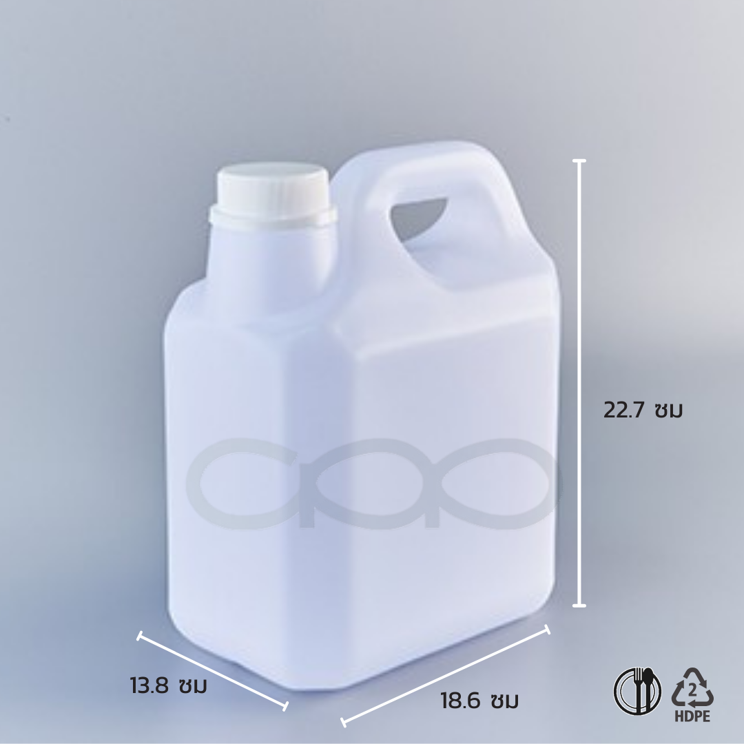 TPS-3L-PT-แกลลอน 3L ทรงเหลี่ยม ใช้กับ ชุดข้อต่อ+ ฝาปั๊ม 2-33MM-05 ได้