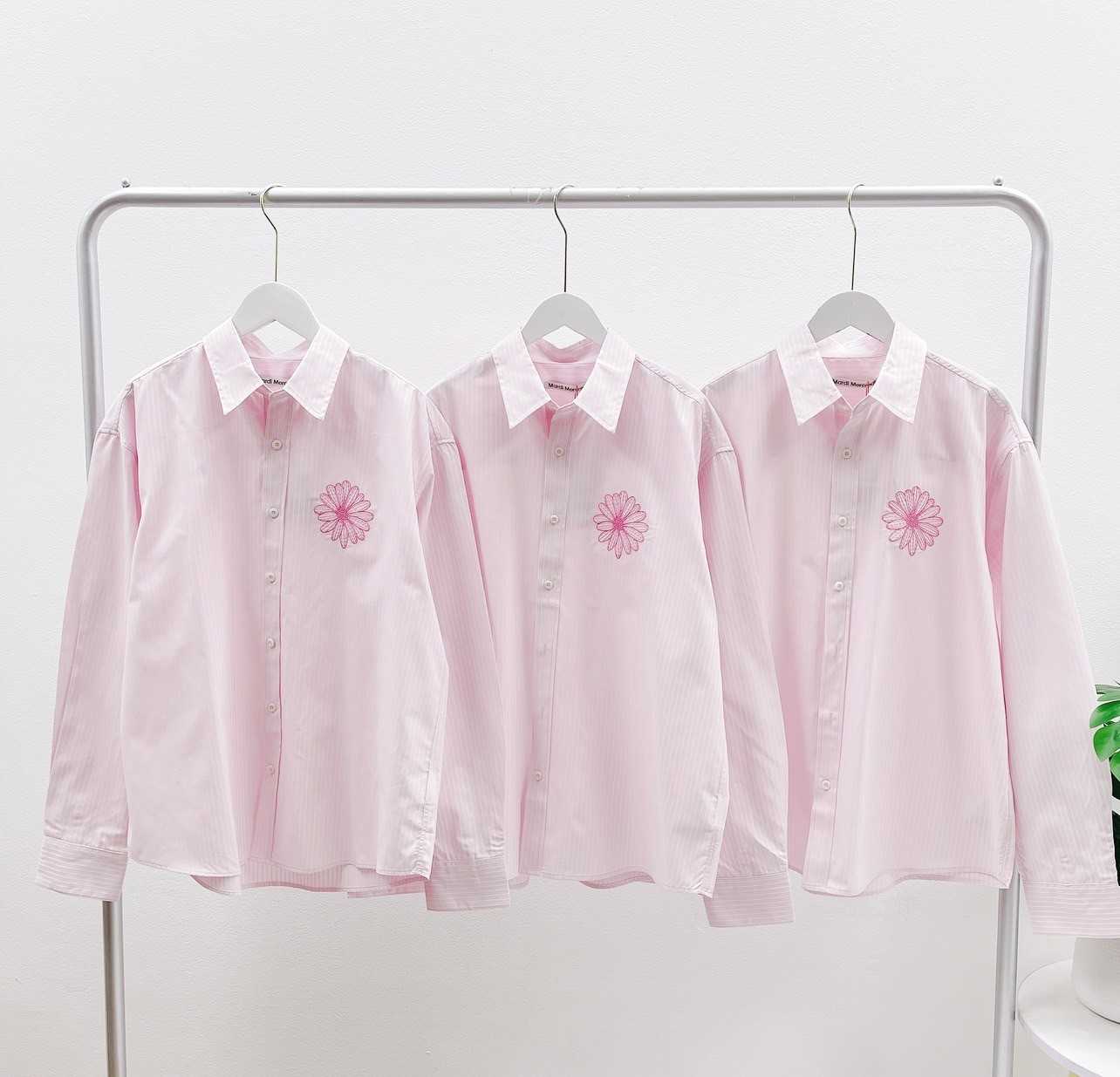 Mardi Cotton Stripe Shirt (Pink)