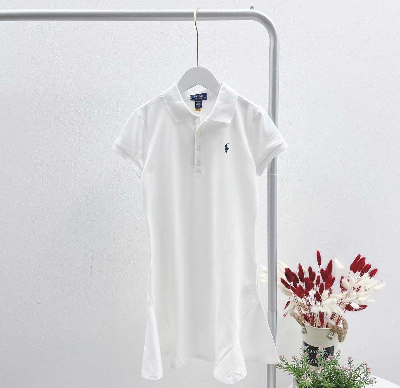 Ralph Lauren Mesh Polo Dress (White)