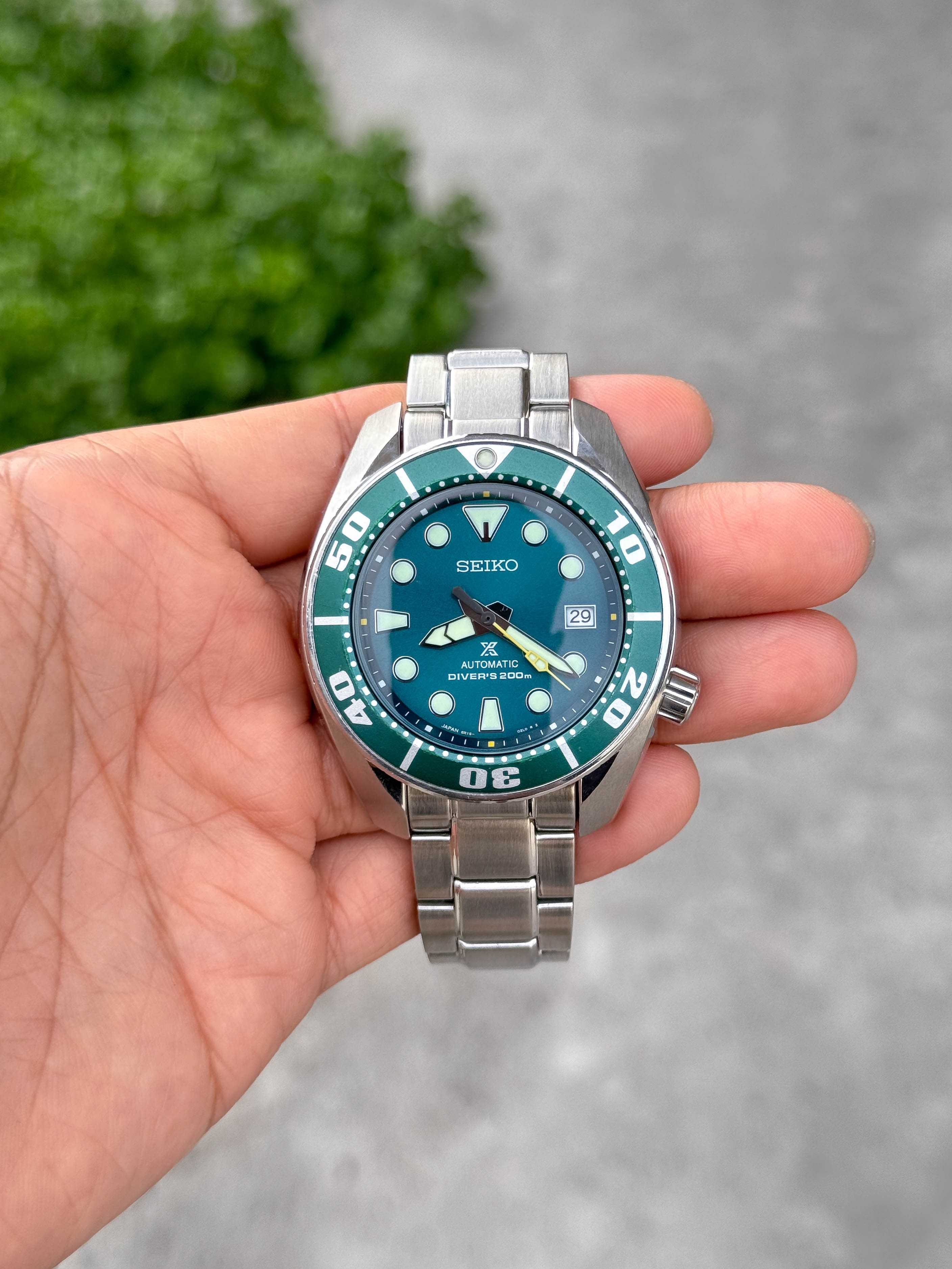 Seiko Green Sumo Prospex Divers 200M Automatic 6R15 King Size Made In Japan