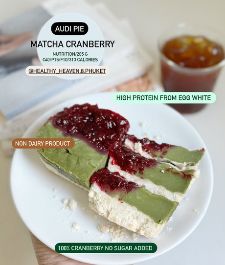 Heaven8 - Audi pie Matcha & cranberry