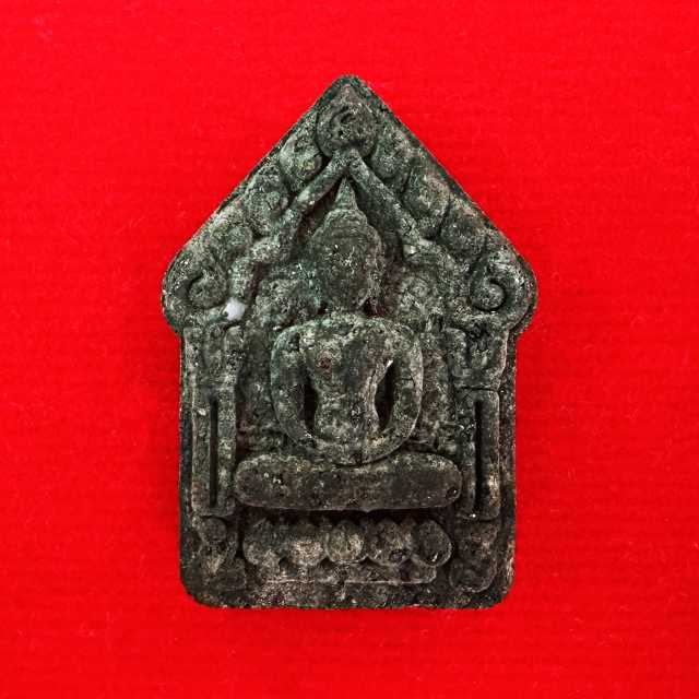 พระขุนแผน พรายแม่พิกุล รุ่น 1 พิมพ์เล็ก เนื้อเขียวเหนี่ยวทรัพย์ พระอาจารย์เลี้ยง วัดจอมเกษ