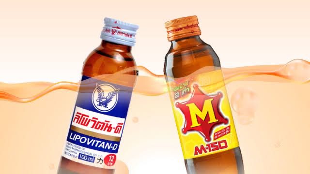 เครื่องดื่ม กาแฟ เครื่องดื่มชูกำลัง M150 สปอนเซอร์ น้ำฟัก ลำไย เก๊กฮวย ลิ้นจี่ เฉาก๊วย 
