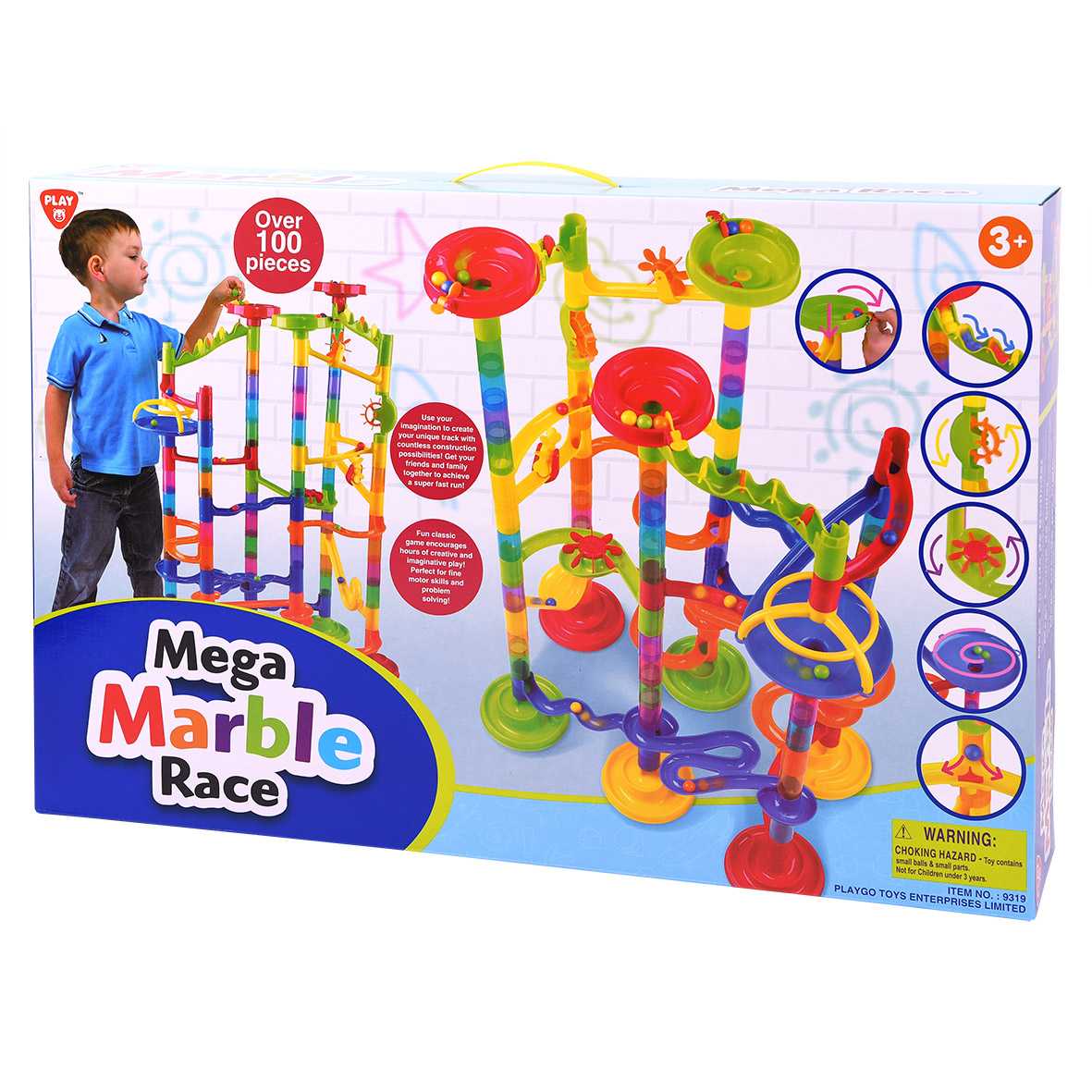 Playgotoys ของเล่นเสริมพัฒนาการ ท่อต่อรางบอลเซ็ตใหญ่ 100 ชิ้น(9319)