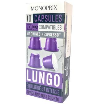 Monoprix Espresso Lungo 10 Caps