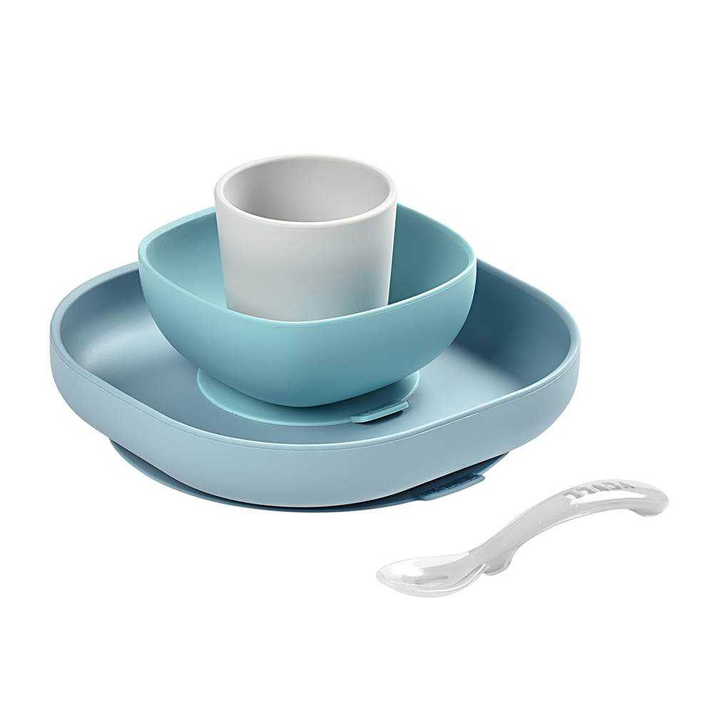 ชุดเซ็ทรับประทานอาหารซิลิโคน 4 ชิ้น BEABA Silicone Meal Set (4 pcs) – Jungle