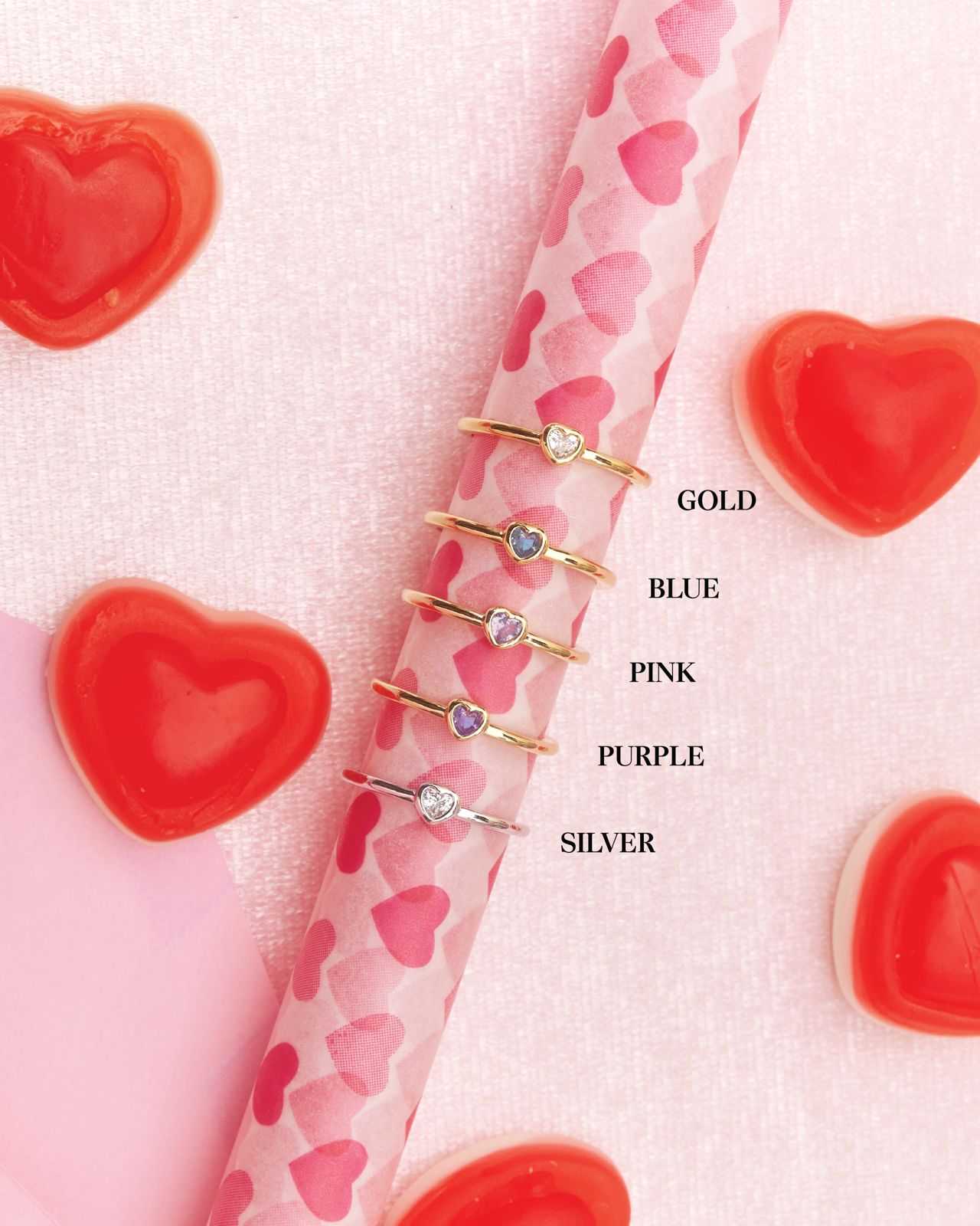 YVIS Heart Sprinkle Ring(Size6)