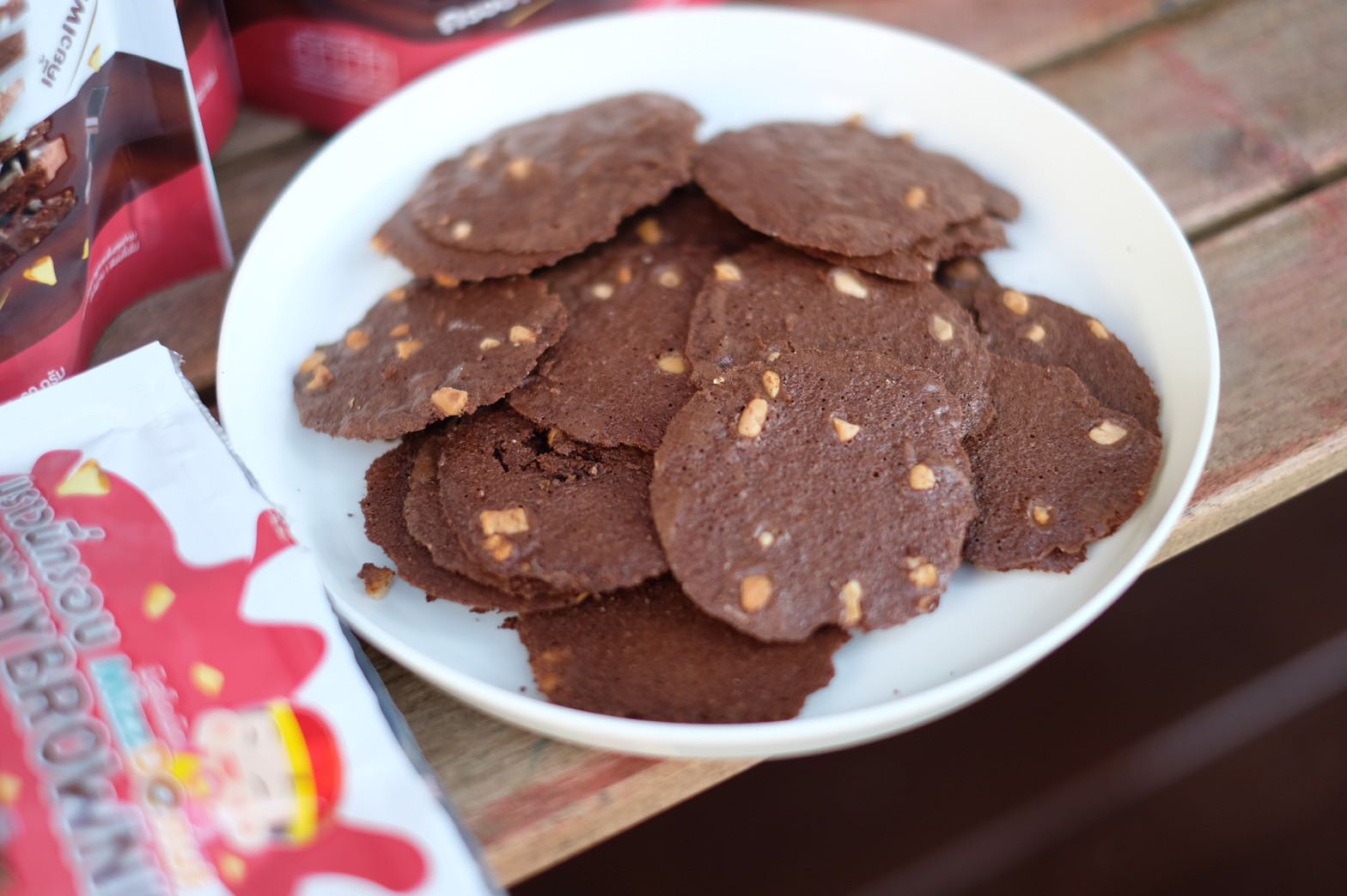 130 บราวนี่อบกรอบ 3ห่อ100