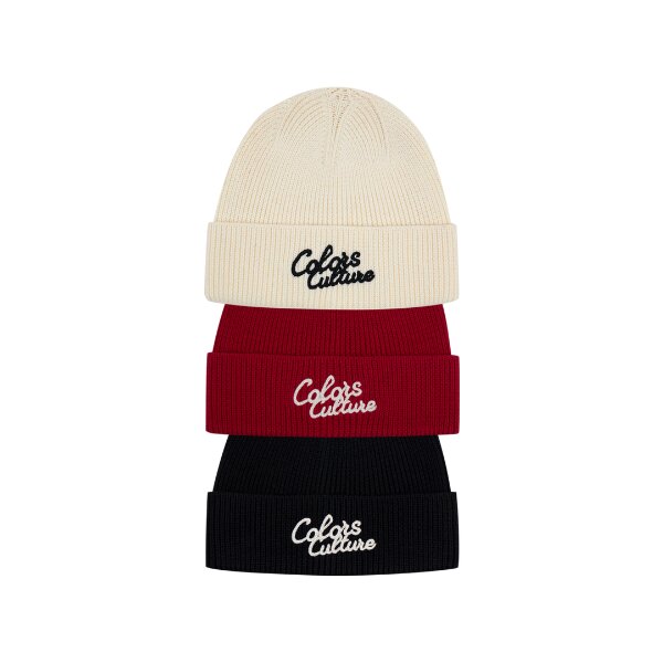 LOGO CHAIN EMBROIDERY WOOL BLEND  BEANIE