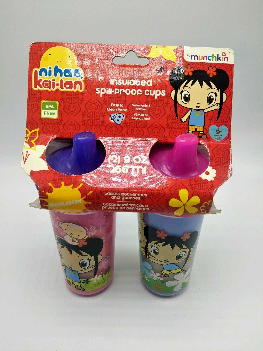 #แก้วหัดดื่ม Munchkin : MNK11529# 9oz. NHKL Insulated Spill-Proof Cups 2 Pk.