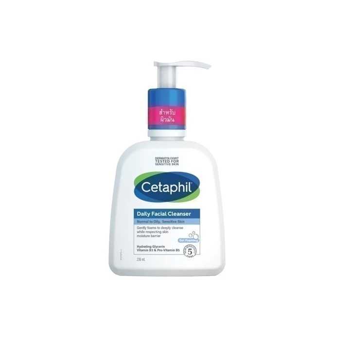 CETAPHIL DAILY FACIAL CLEANSER 236ML. สำหรับผิวมัน ผิวผสมหรือผิวที่เป็นสิวง่าย236 ml.