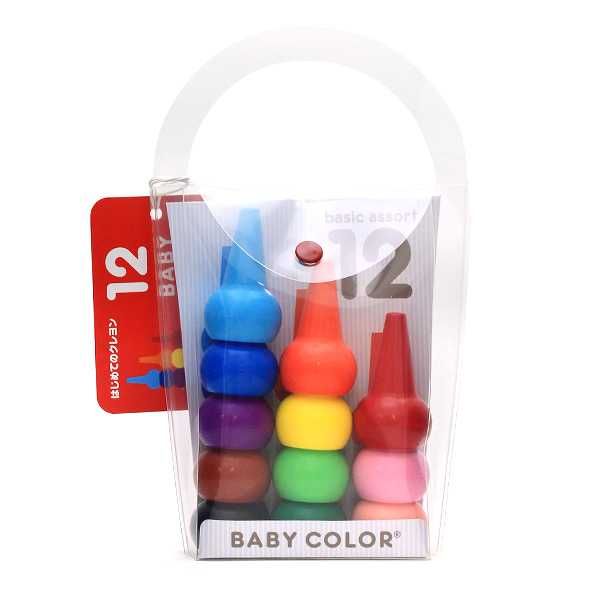 Aozora Baby Color 12 Colors - สีเทียนสำหรับเด็ก รูปทรงกรวย 12 สี