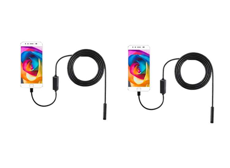 กล้องงู usb-android 2IN1-7MM-5M-BLACK (7mm) 5m (x2ชิ้น)