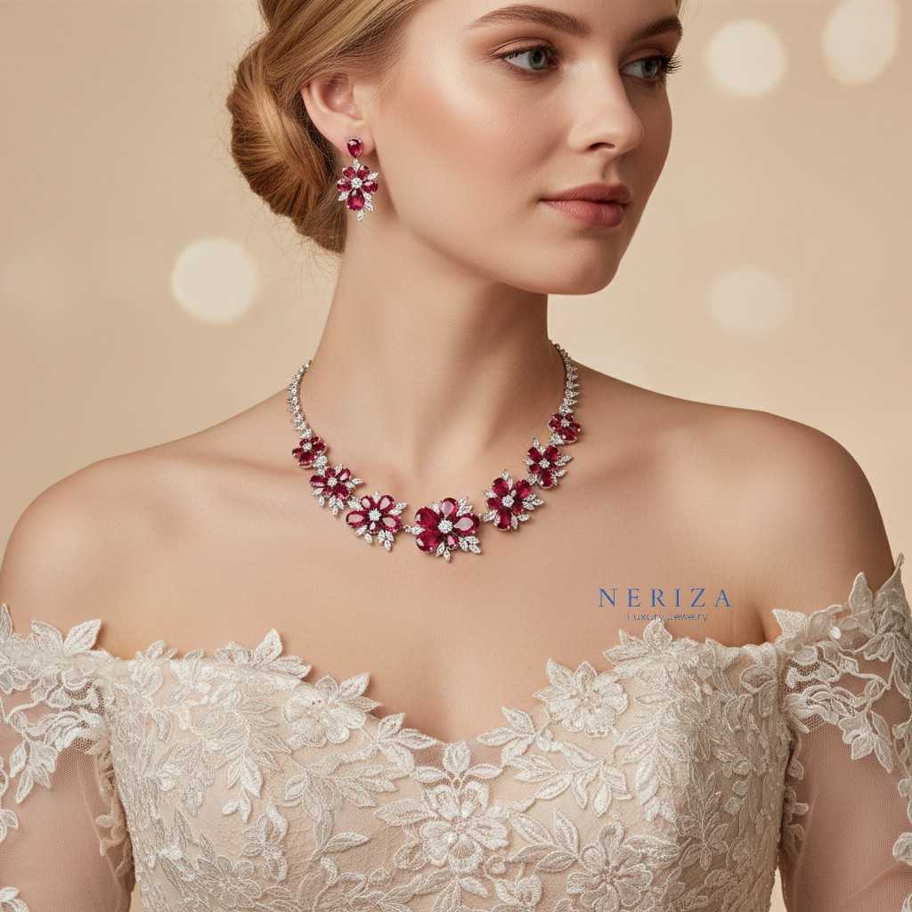 ชุดเครื่องประดับเพชรสังเคราะห์ เกรดพรีเมี่ยม รหัส NZC025