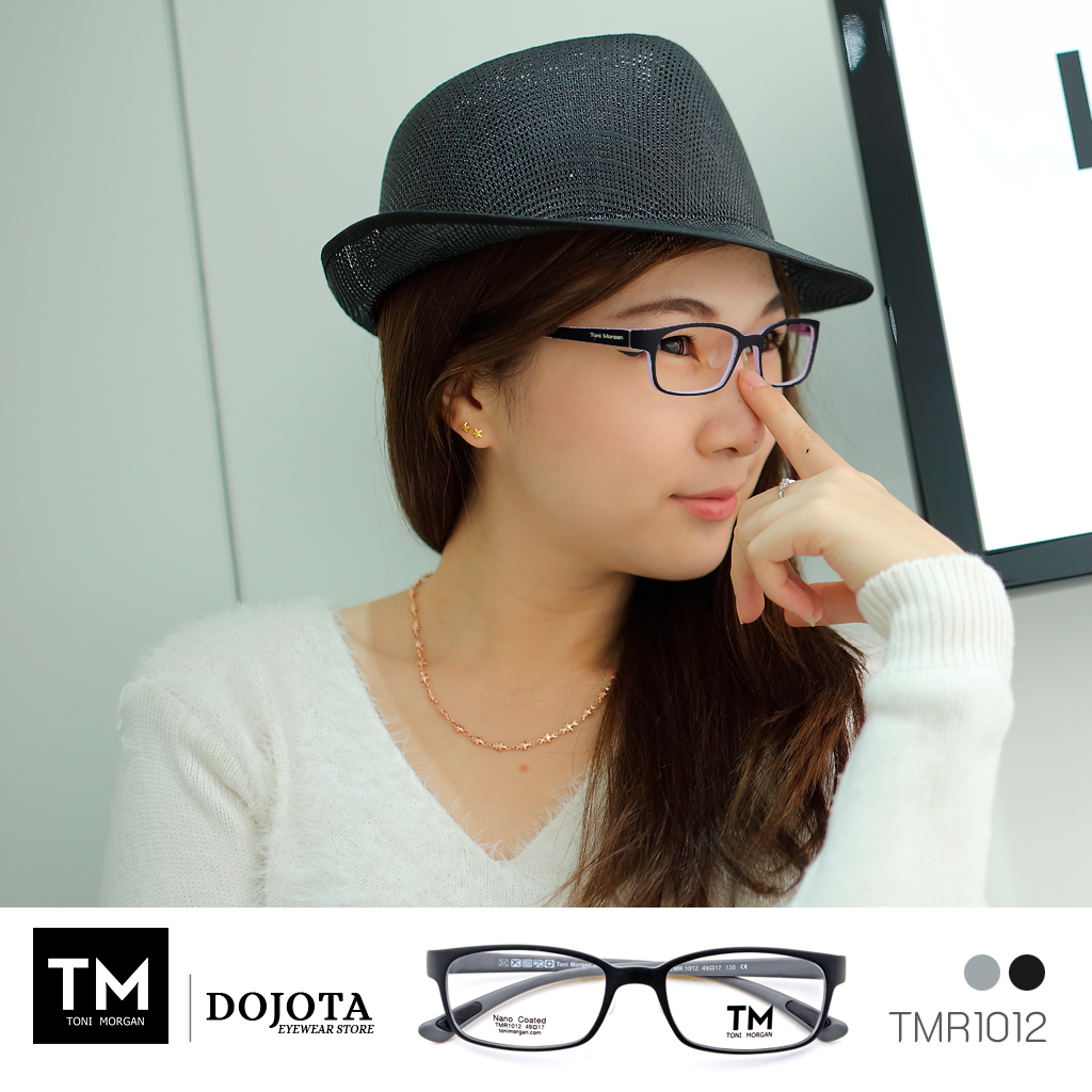 กรอบแว่นตาทรงเหลี่ยม Toni Morgan รุ่น TMR 1012 (สีดำ/เทา)