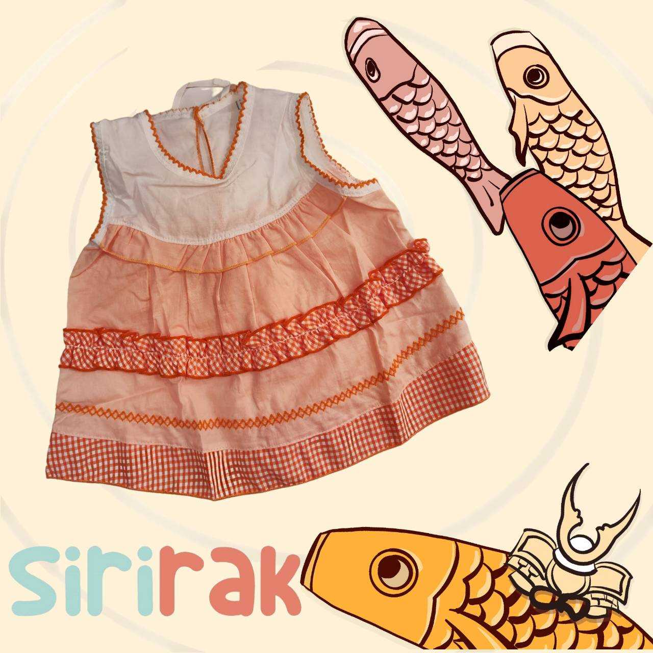 ชุดกระโปรงเด็กอ่อน ผ้าป่าน
