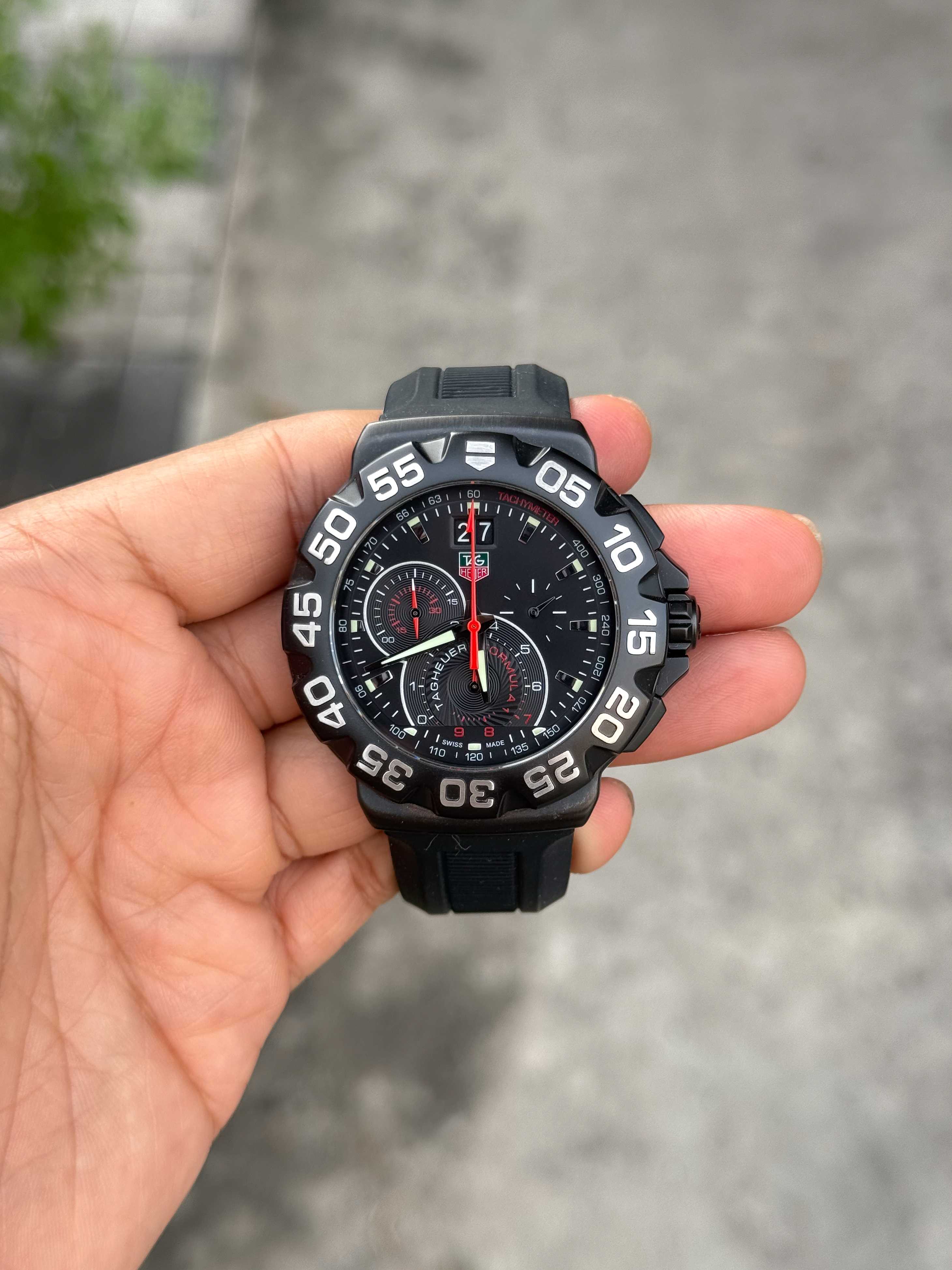 Tag Heuer F1 Grande Date Chronograph King Size Quartz Black PVD