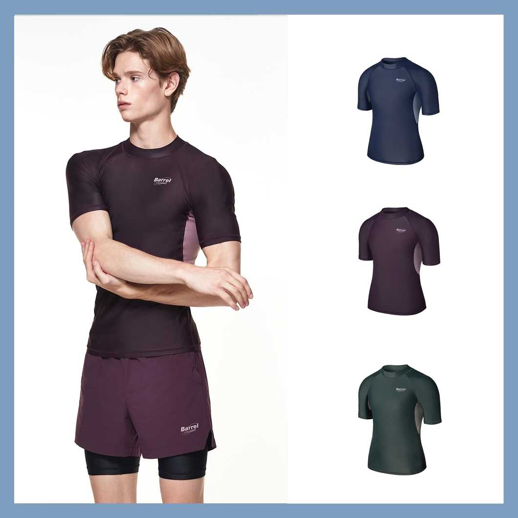 Men Abyssal Short Sleeve Rashguard ทรงรัดรูป
