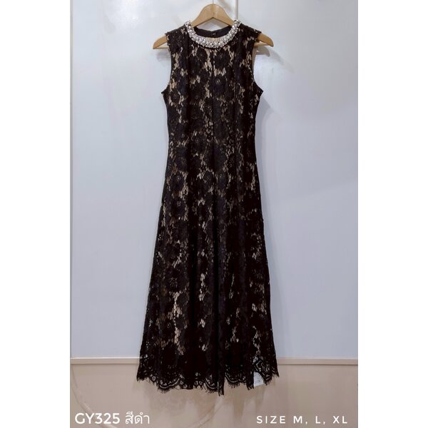 2MUAY SELECT รุ่น GY325 ชุดเดรสออกงาน GRACEFUL LACE DRESS 3 สี SIZE M-XL