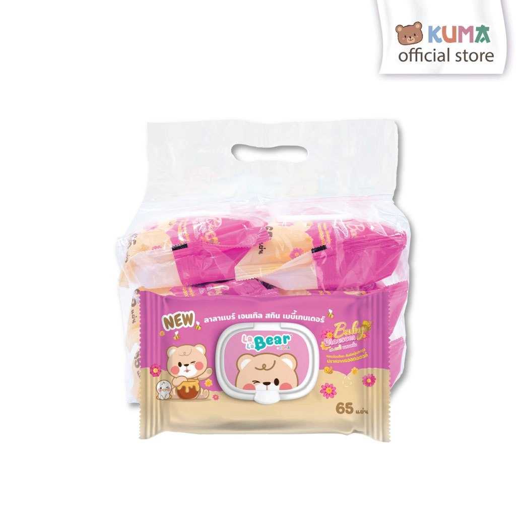Lala Bear ทิชชู่เปียก กลิ่นบลอสซั่ม65แผ่น : 12 ห่อ