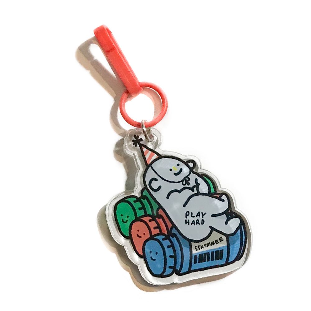 keyring1 - playhard poster color