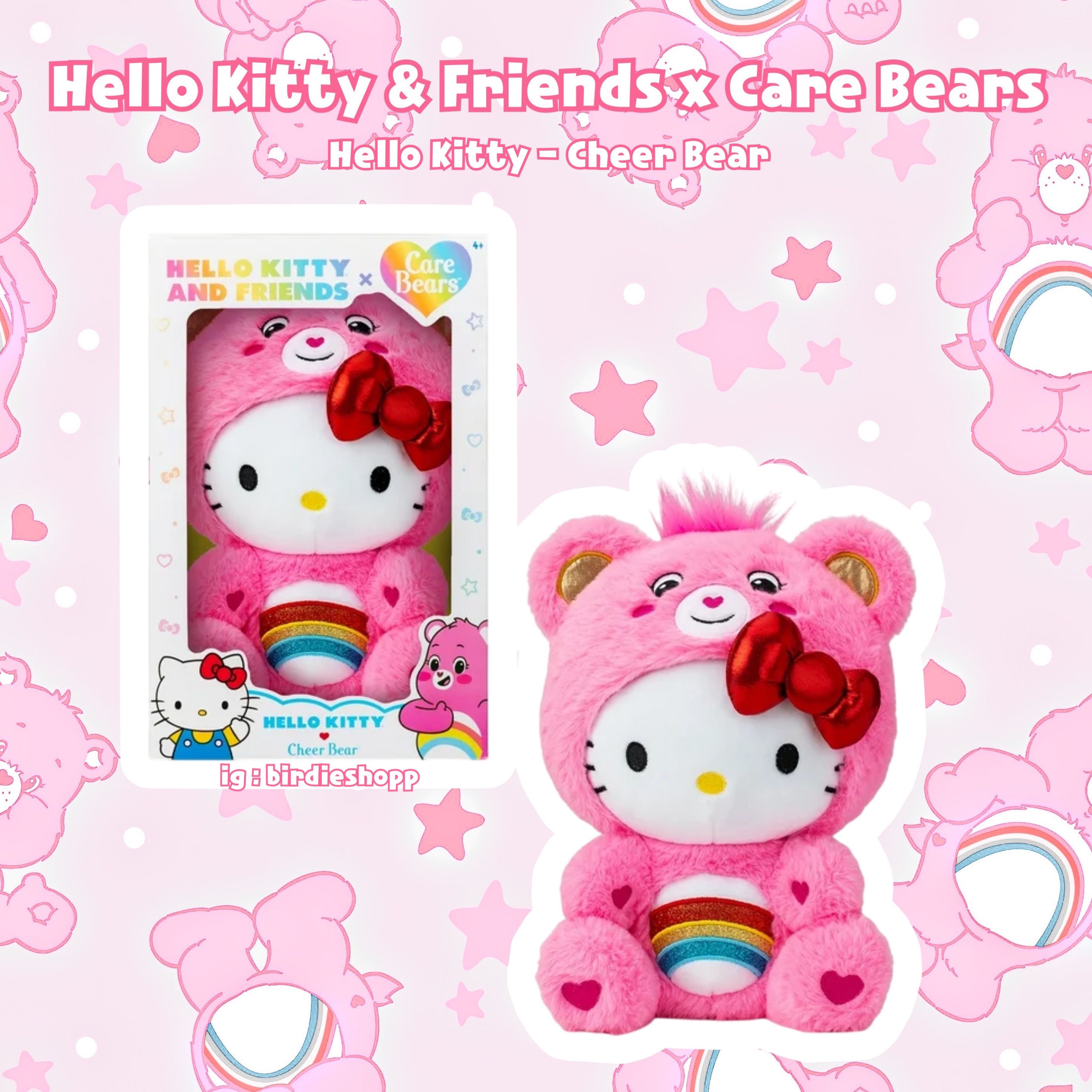 พร้อมส่ง🌈Hello Kitty & Friends x Care Bears (Cheer Bear)