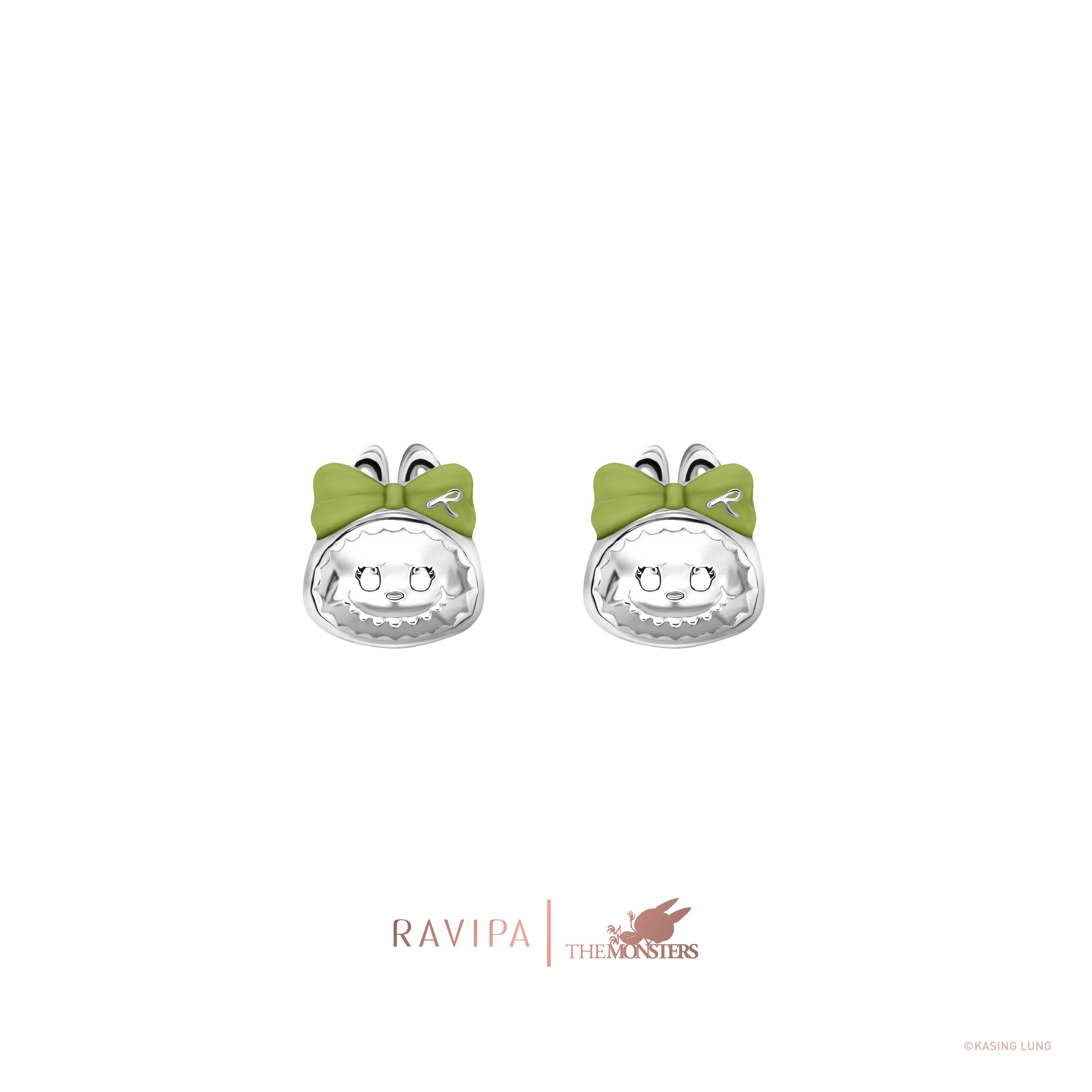 Labubu Baby Four-Leaf Clover Studs