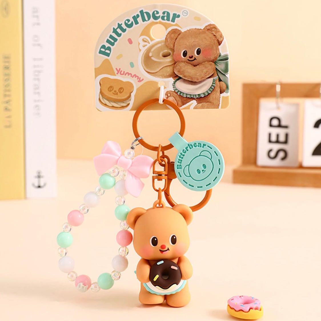 พร้อมส่ง🧸🧀พวงกุญแจ ButterBear (Donut)