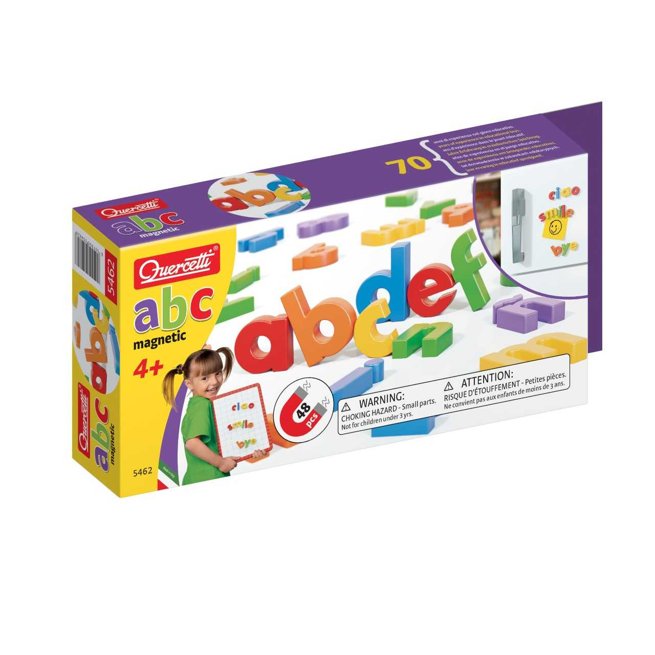 Quercetti Magnetic Letters - Lower Refill เซ็ตตัวอักษรแม่เหล็กตัวพิมพ์เล็ก