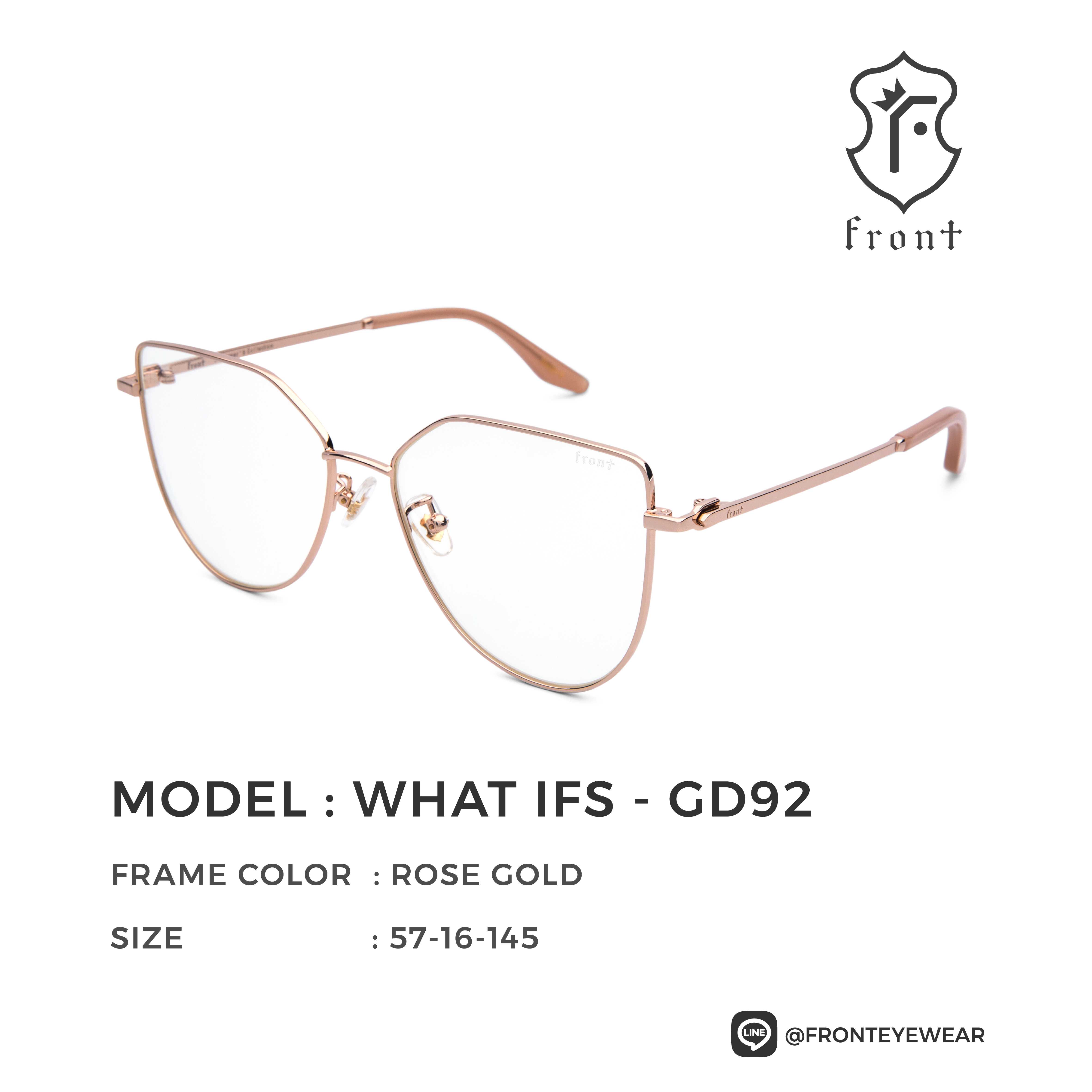 FRONT - แว่นกันแดด รุ่น What Ifs (สามารถนำไปตัดเลนส์สายตาได้ค่ะ) - Fronteyewearthailand
